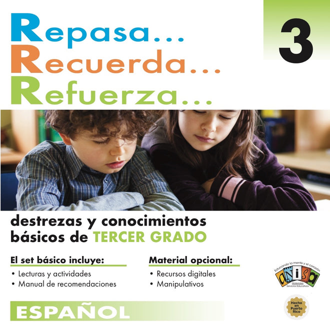 Colección Repasa-Recuerda-Refuerza Español tercer grado: Set básico y materiales opcionales
