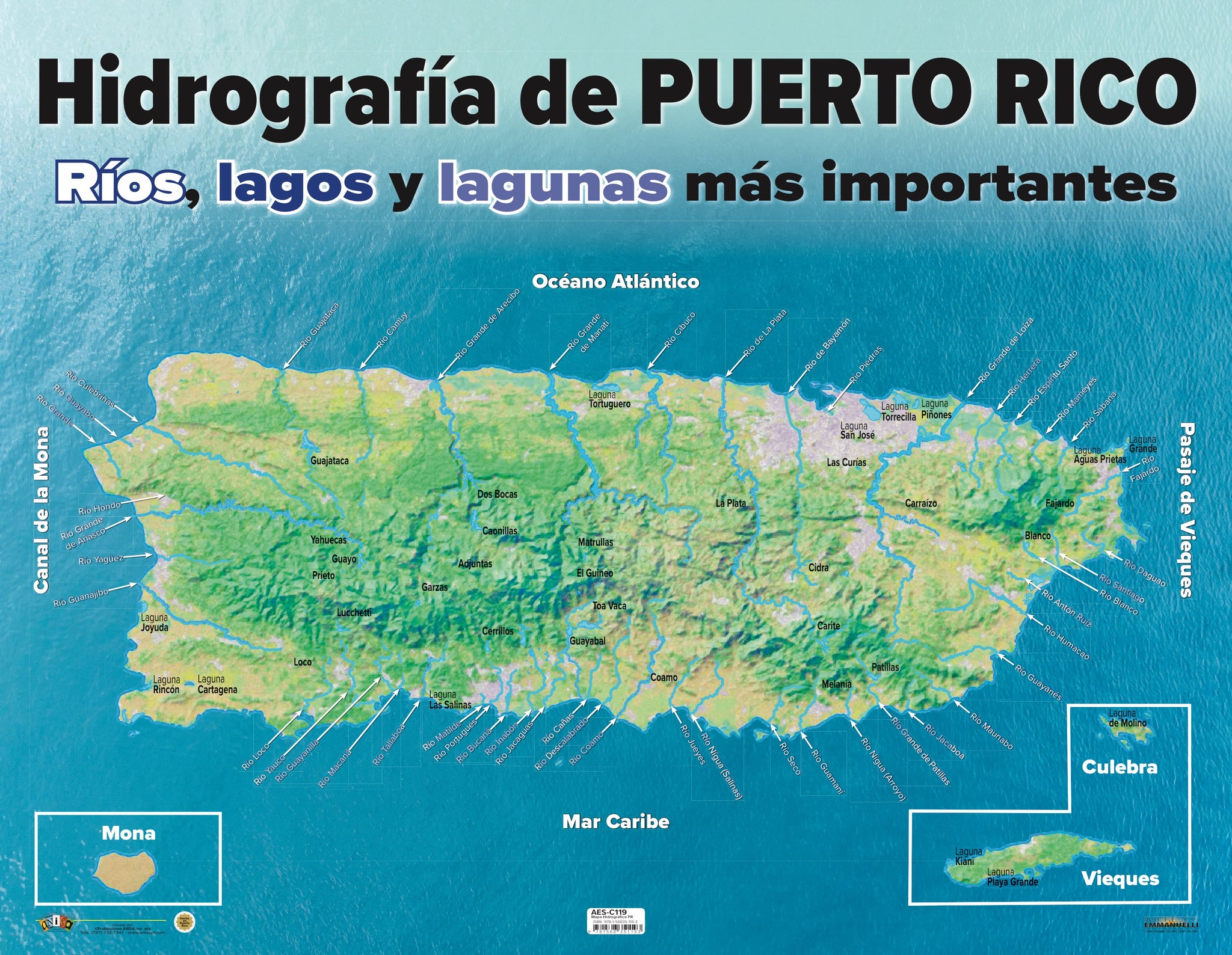 AES-C119 Mapa Hidrográfico de Puerto Rico – Tienda ANISA