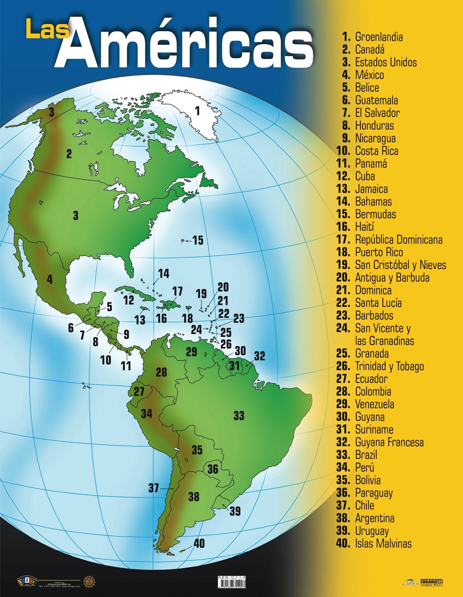 AES-C114 Mapa de las Américas