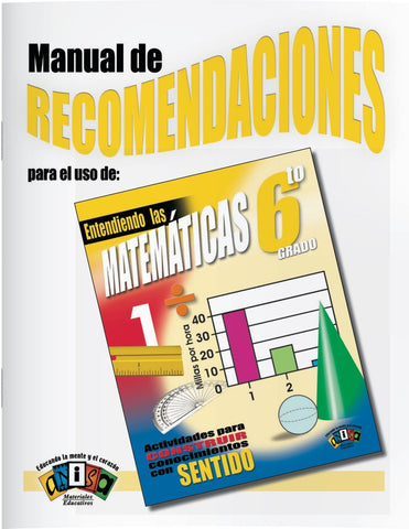 AM-L005CG Entendiendo las matemáticas - 6to Grado (Manual de