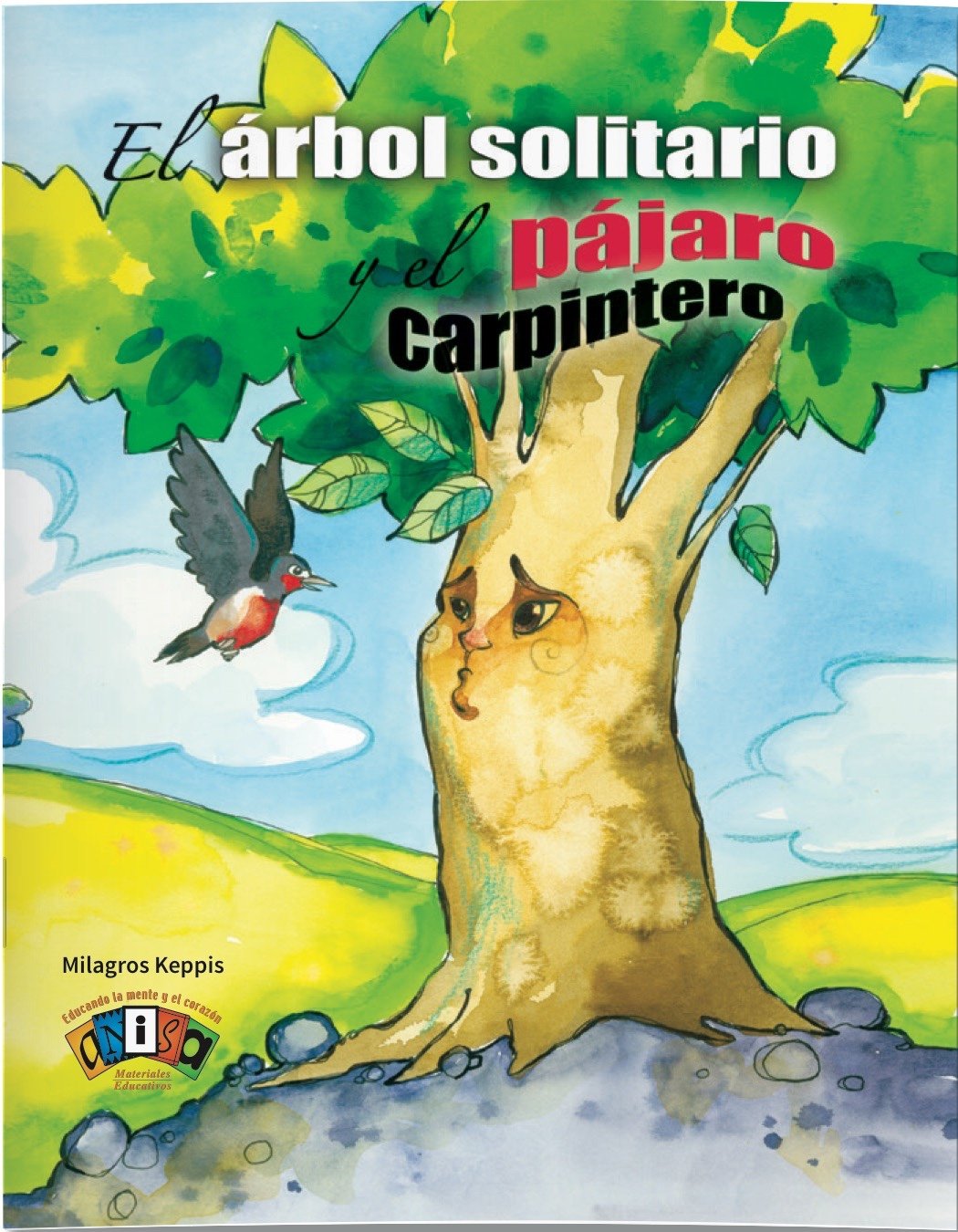 ALI-219 El árbol solitario y el pájaro carpintero (7" x 9")