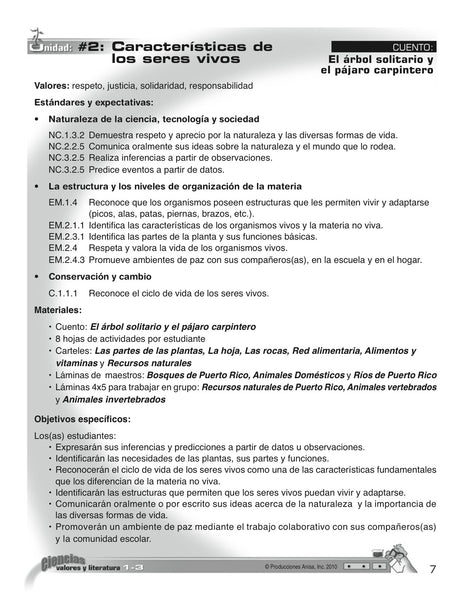 AC-L001G Manual Recomendaciones: Ciencia, valores y literatura 1-3