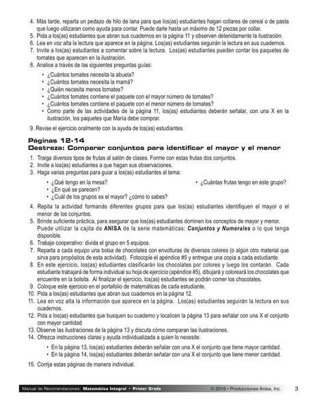 AM-L004 Matemática Integral - 1er Grado (Manual de recomendac